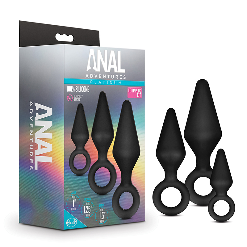 BLUSH ANAL ADVENTURES 3-PIECE LOOP ANAL PLUG KIT