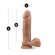 9 INCH SILICONE DILDO W/ SUCTION CUP - MOCHA