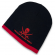 SPORTSMAN BOTTOM STRIPED KNIT BEANIE-BLK/RED